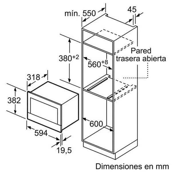 Bản vẽ Lò Vi Sóng Bosch BFL523MS0B